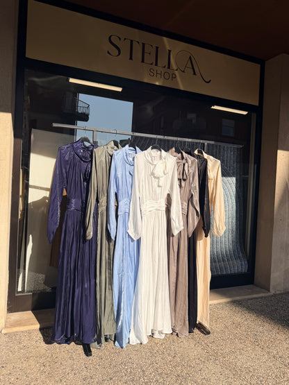 Abito lungo elegante con fiocco – LUNGHEZZA 150 CM