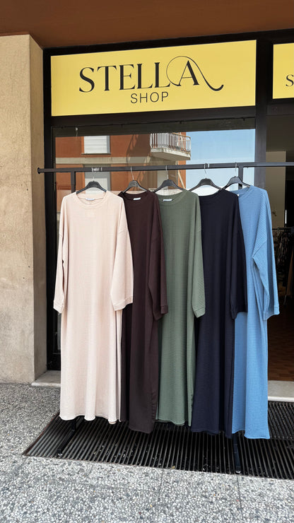 Breeze Abaya – Abito Estivo Effetto Lino | Taglia Unica