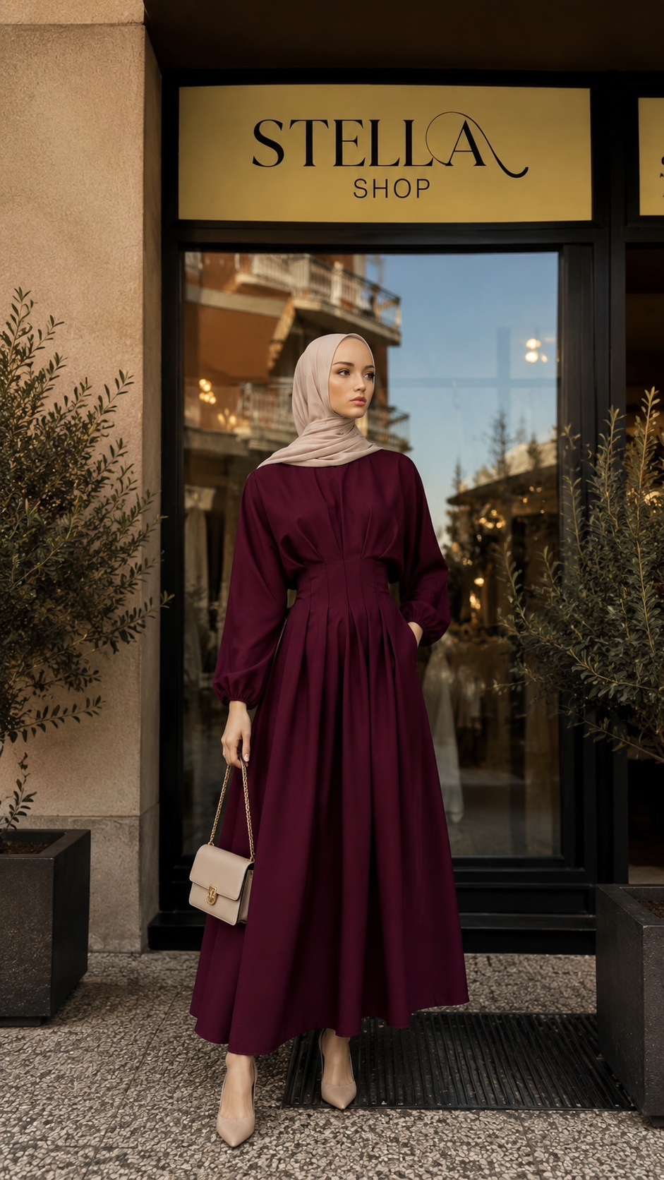 Amara Dress | Elegant Modest Maxi Dress