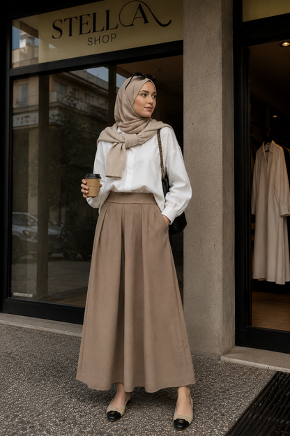 Gonna Maxi Basic con Tasche