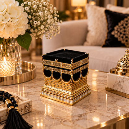 Decorazione Ispirata alla Kaaba – Piccola, Oro ✨