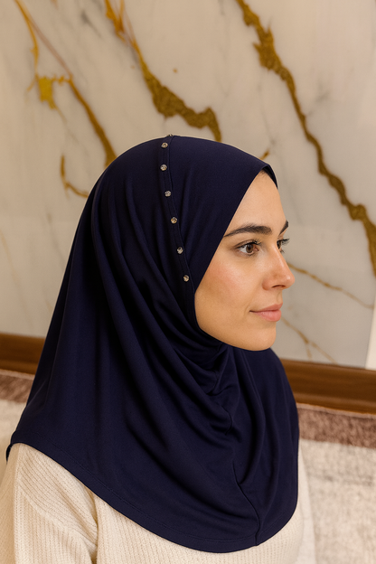 💛 Hijab con Cristalli – Comodo e Raffinato