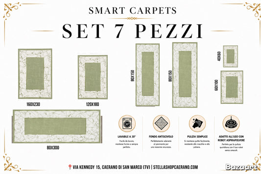 SET TAPPETI SMART 7 PEZZI (VERDE)