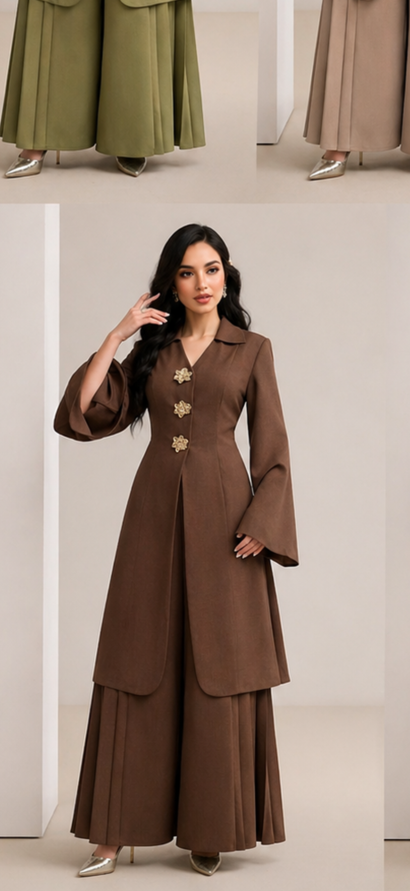 Completo Elegante con Bottoni Gioiello