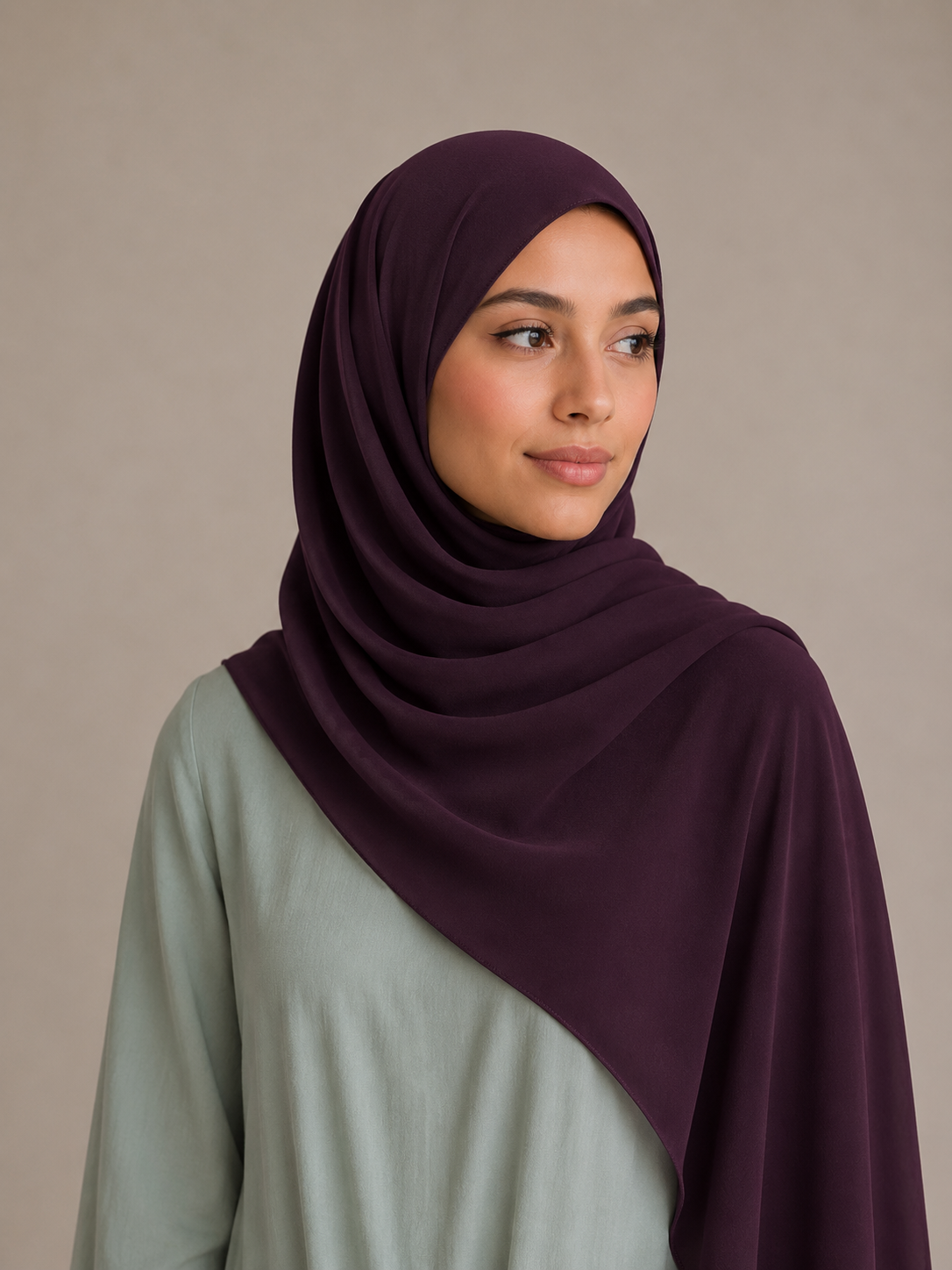 Hijab Chiffon Sedef Bianco – 75x200 cm