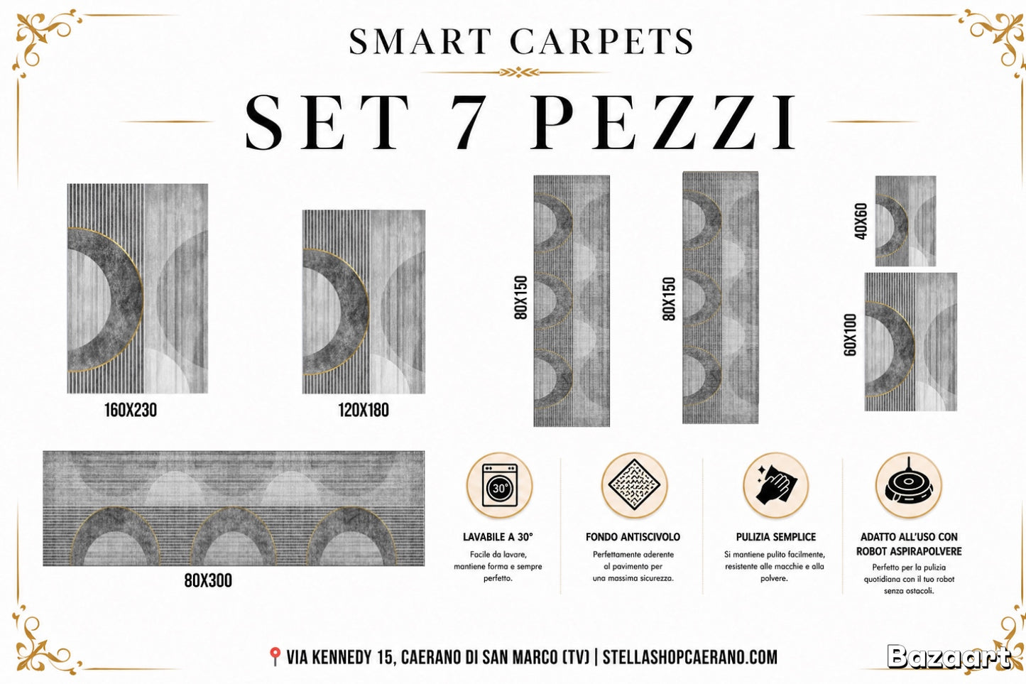 SET TAPPETI SMART 7 PEZZI