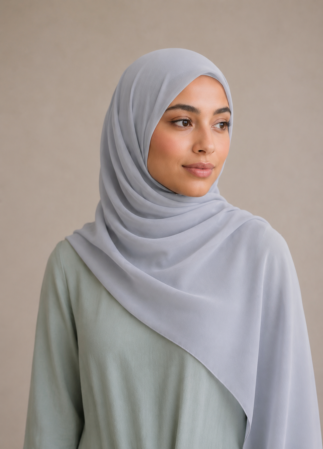 Hijab Chiffon Sedef Bianco – 75x200 cm