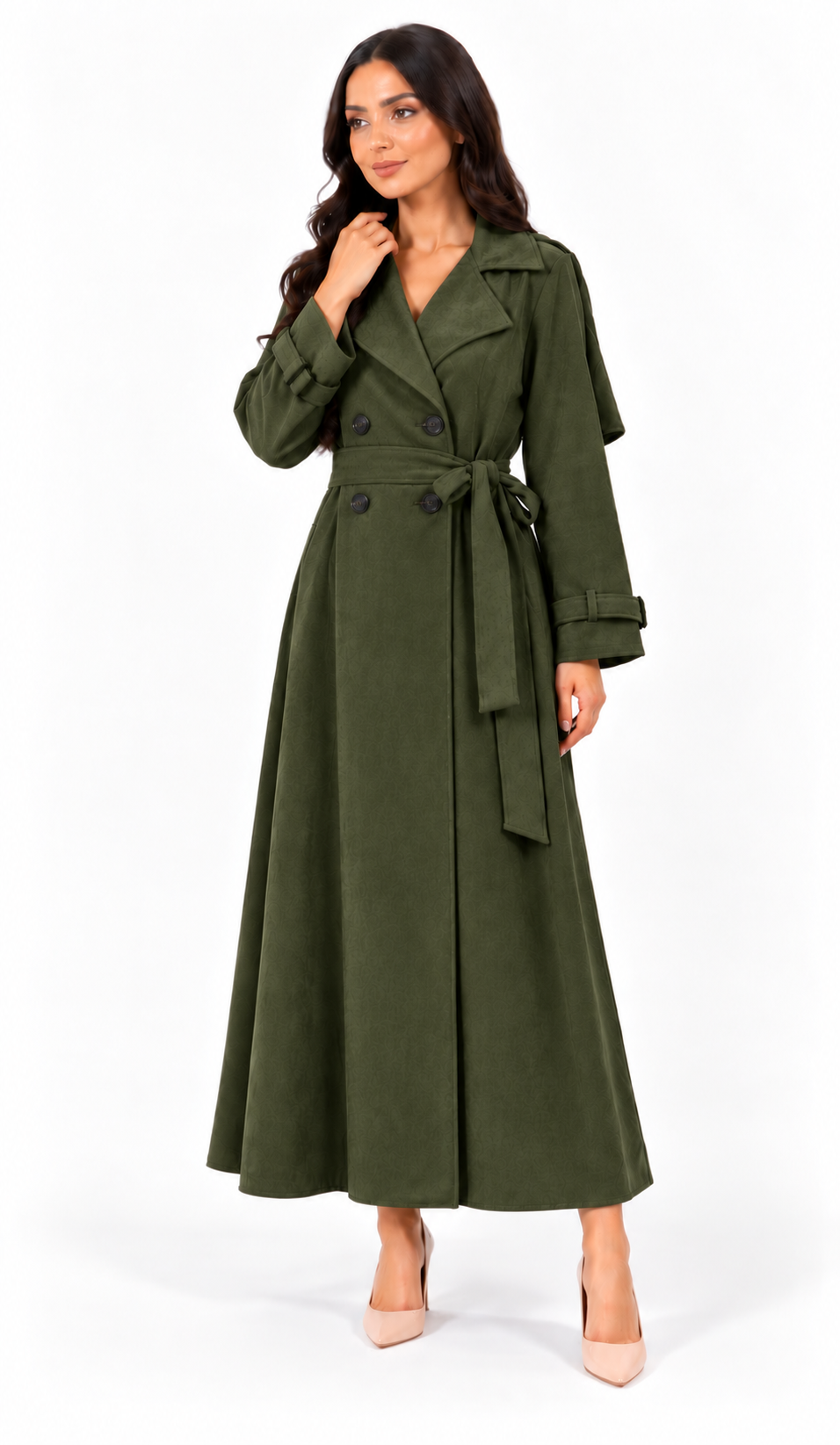 Trench Donna Effetto Scamosciato – Elegante con Cintura