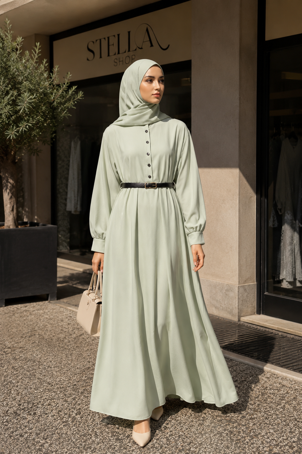 Amal Button Abaya