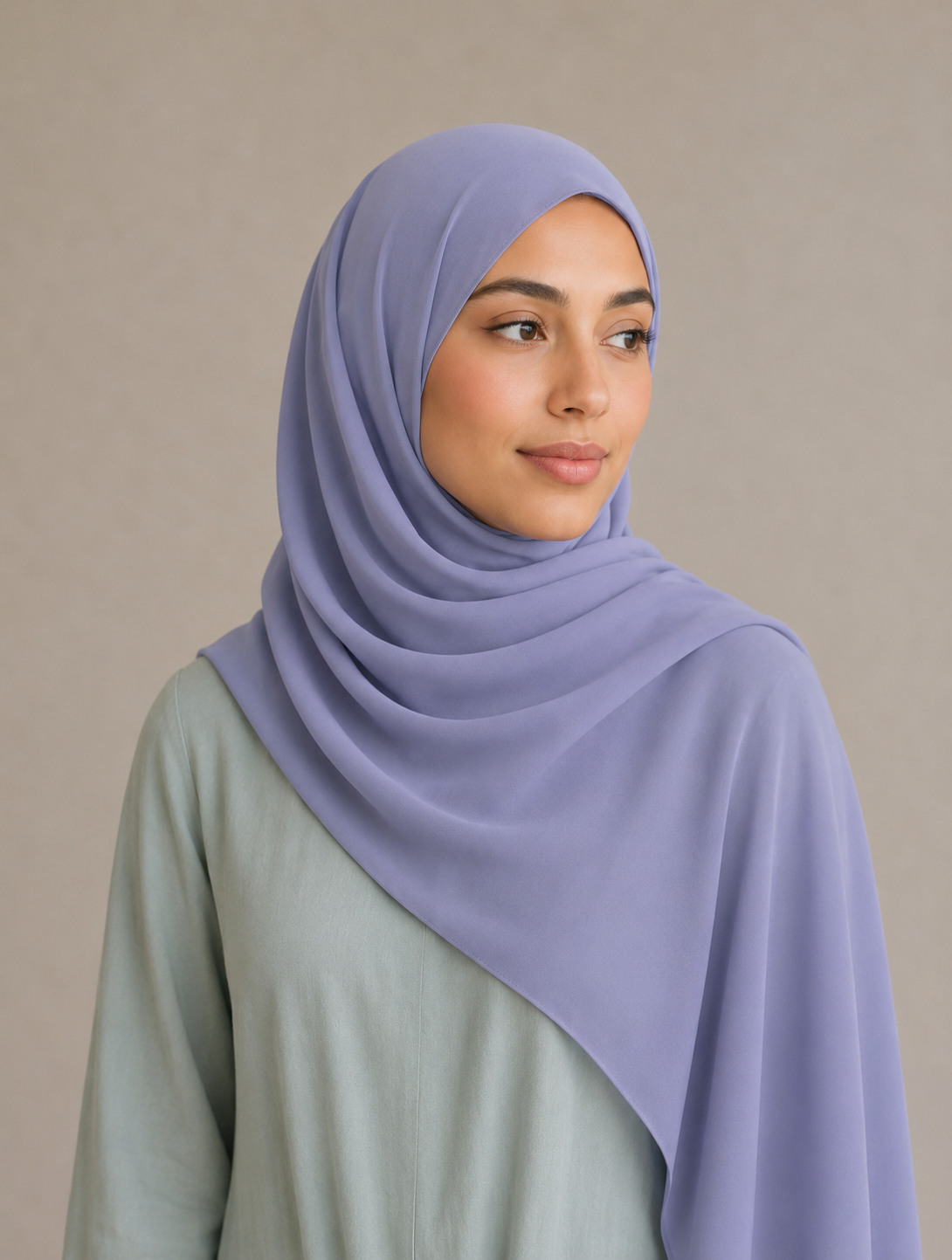 Hijab Chiffon Sedef Bianco – 75x200 cm