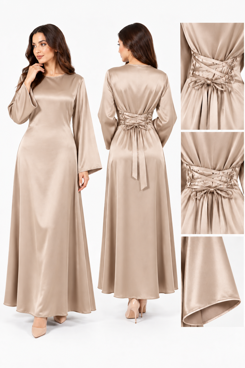 Abito Satin Cinch – Vita Corsetto