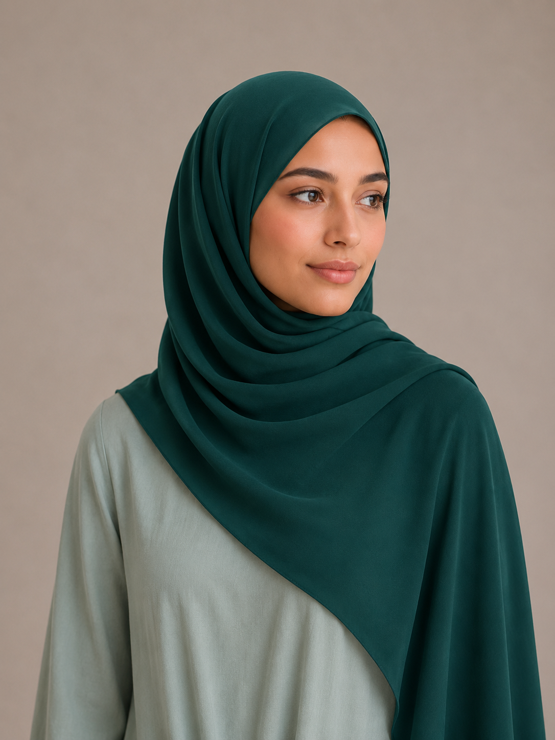 Hijab Chiffon Sedef Bianco – 75x200 cm
