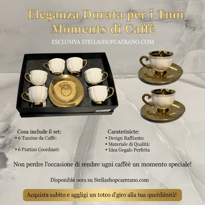 Eleganza Dorata per i Tuoi Momenti di Caffè
