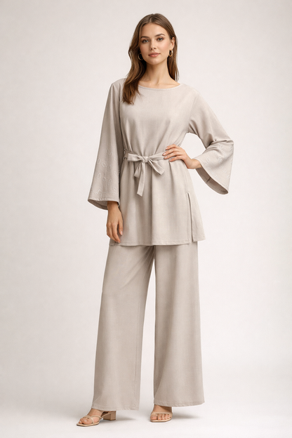Completo Donna Elegante con Ricami Cristali – Taglia Unica