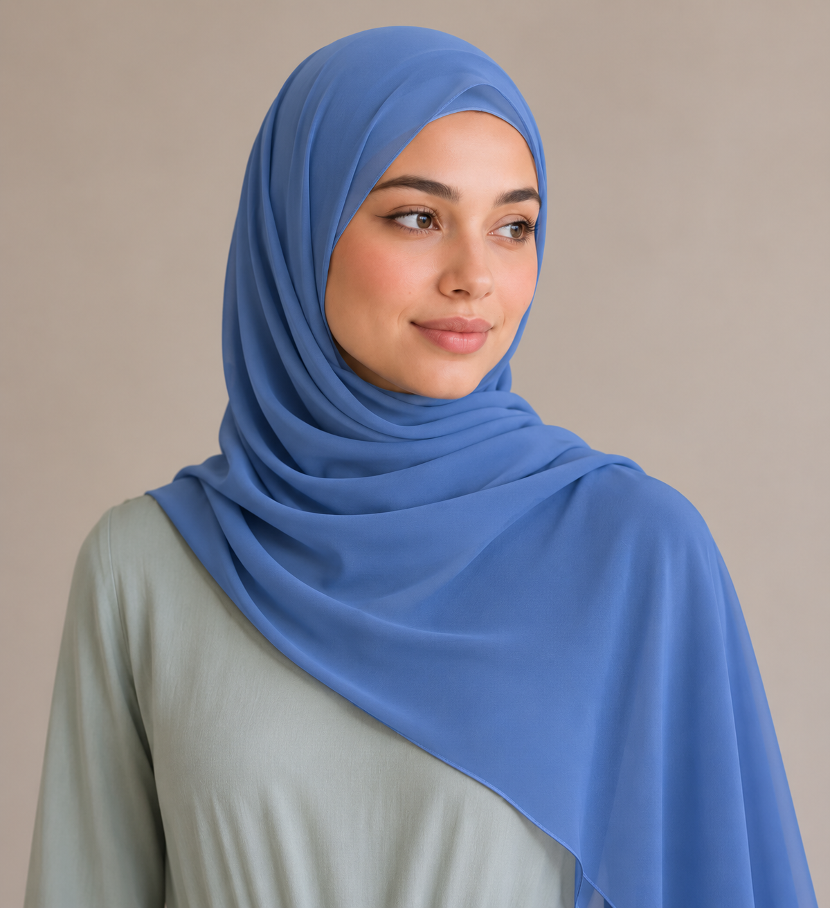 Hijab Chiffon Sedef Bianco – 75x200 cm