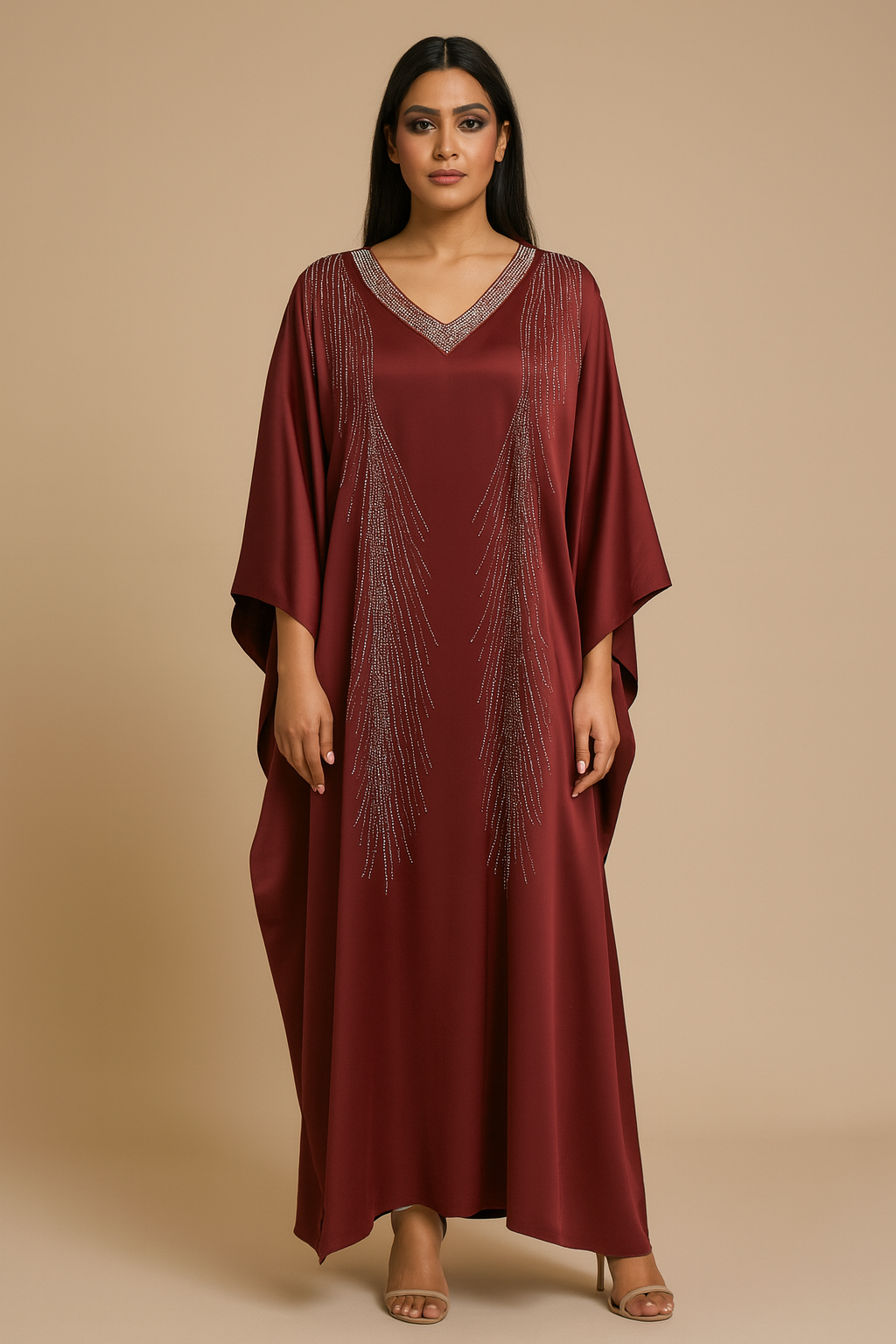 Abaya Elegante Bordeaux