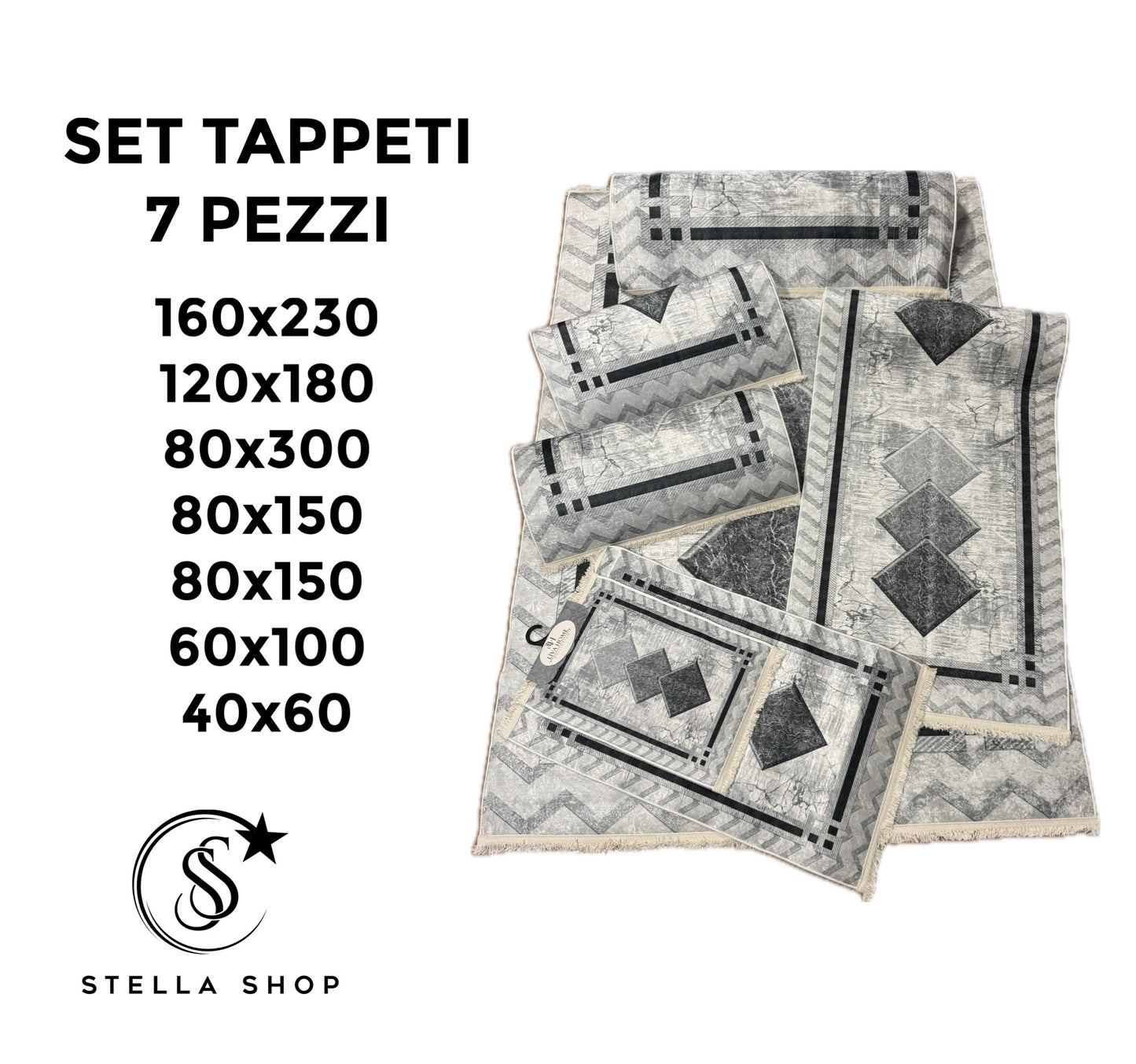 TAPPETI SET GRIGIO
