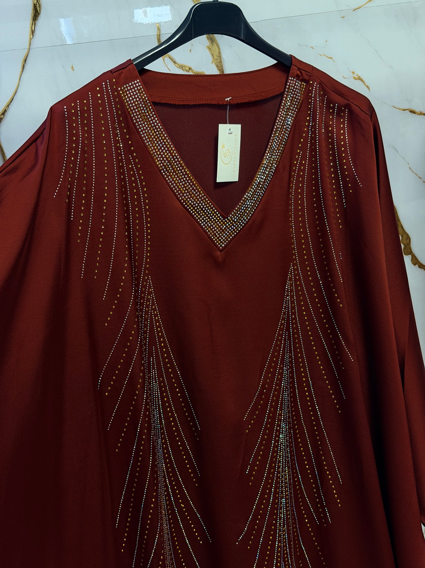 Abaya Elegante Bordeaux