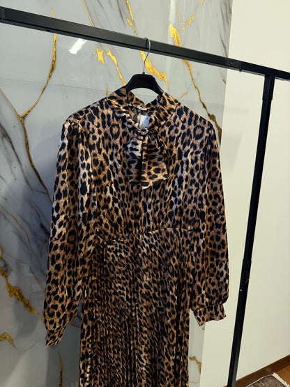 Abito Leopardato con Fiocco – Stella Shop