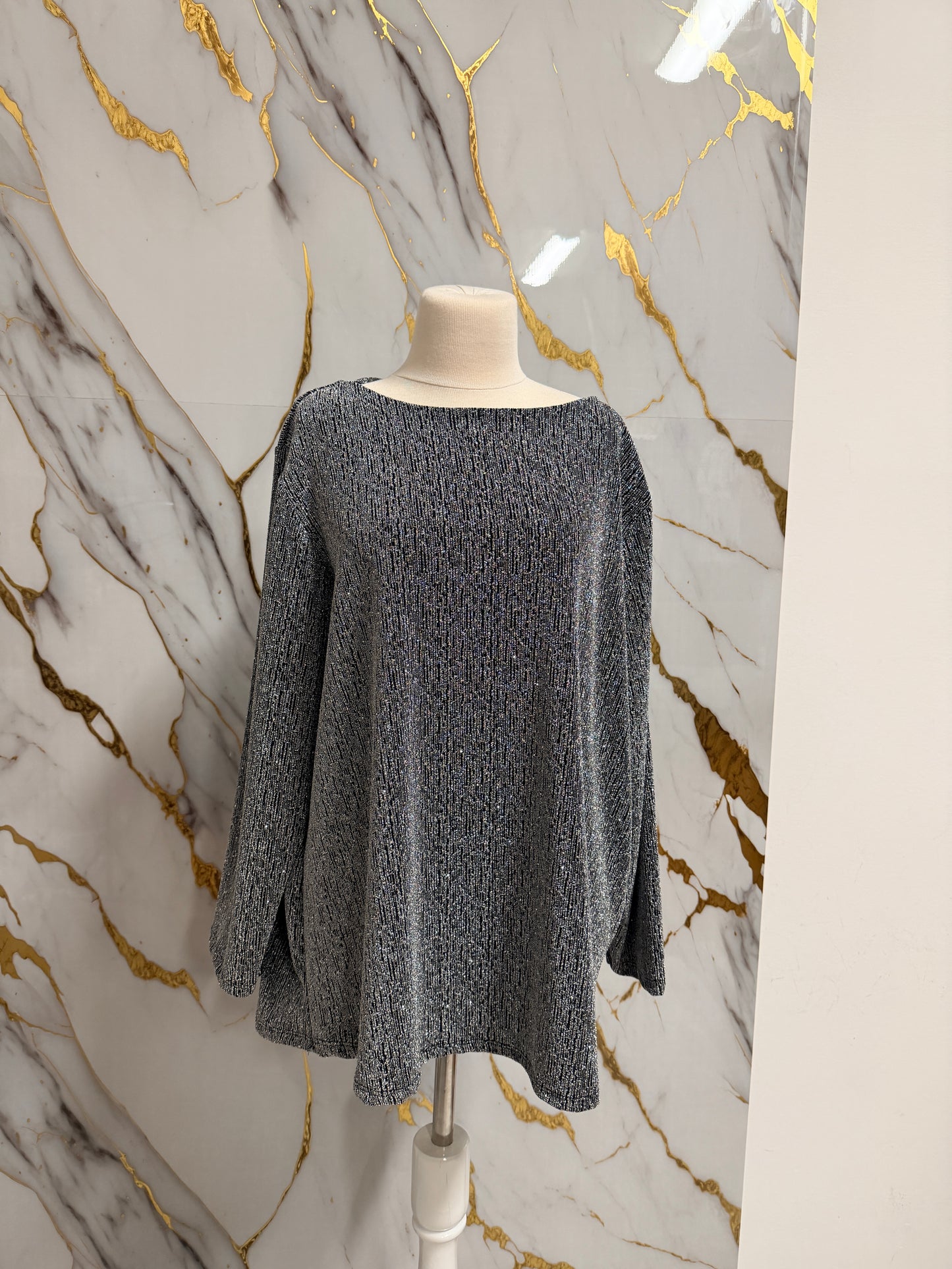 Maglia a Maniche Lunghe in Tessuto Testurizzato