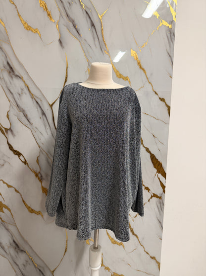 Maglia a Maniche Lunghe in Tessuto Testurizzato