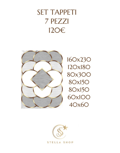 SET TAPPETI 7 PEZZI Z