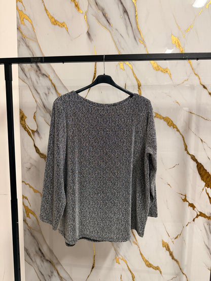 Maglia a Maniche Lunghe in Tessuto Testurizzato