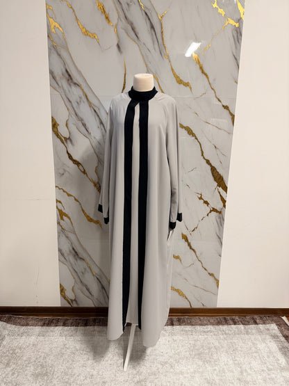 Abaya Elegante a Due Pezzi – Made in Italy