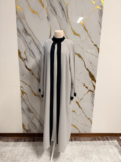 Abaya Elegante a Due Pezzi – Made in Italy