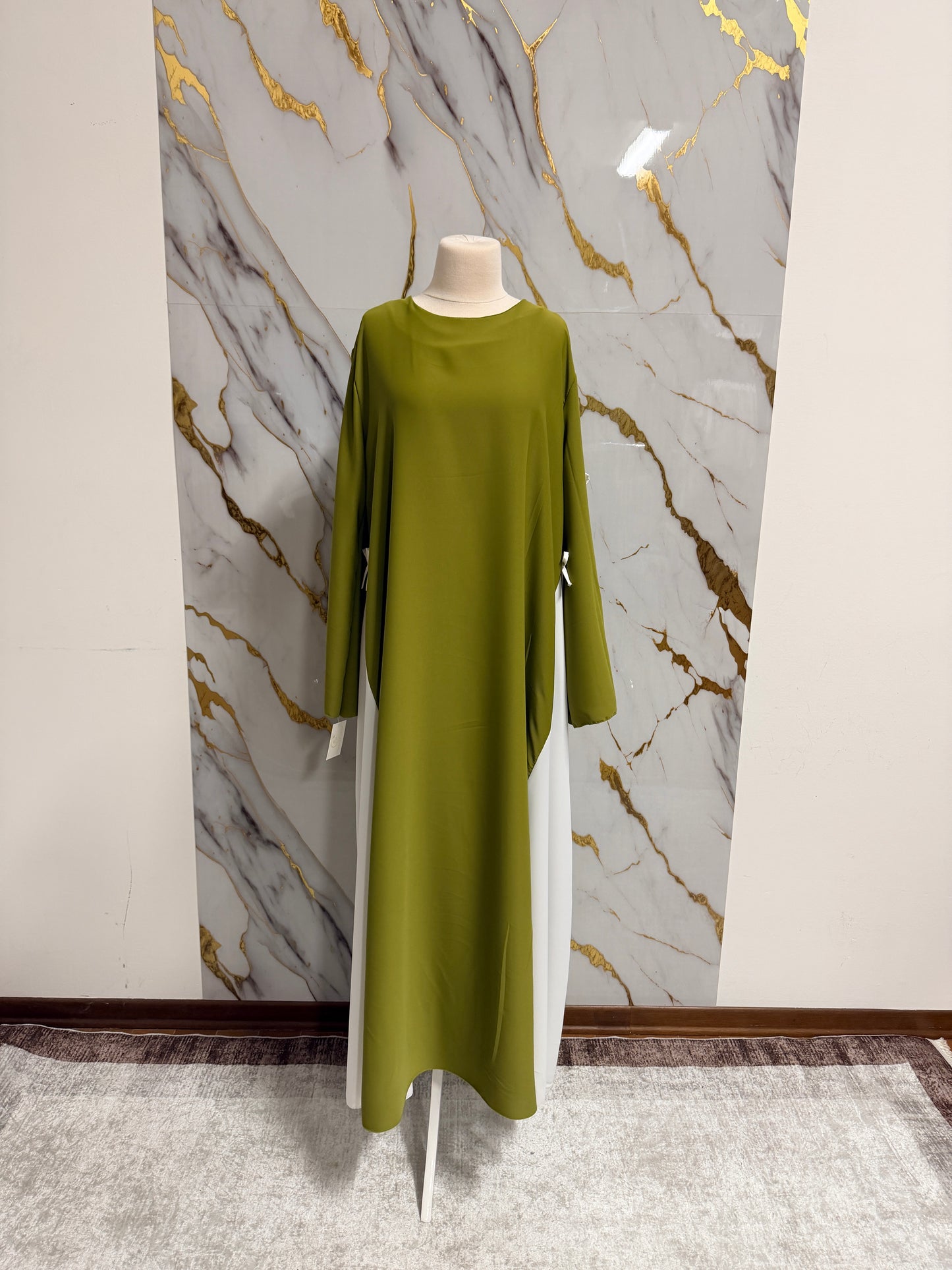 Abaya Verde con Fiocchi – Made in Italy, Alta Qualità