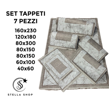 Tappeti Set Marrone