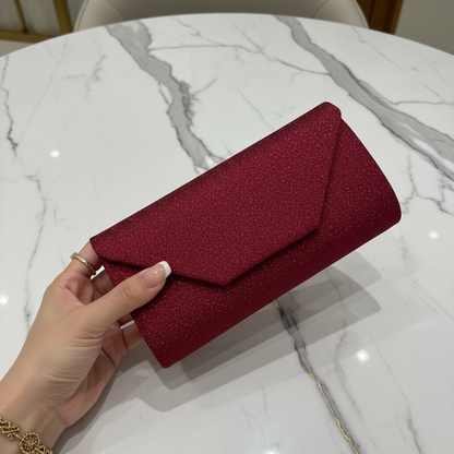 Clutch Elegante con Finitura Brillantinata – Disponibile in Vari Colori