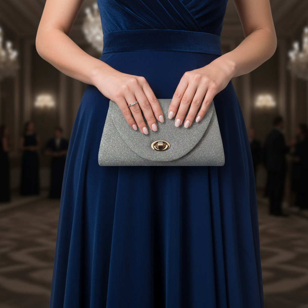 Clutch con Finitura Brillantinata